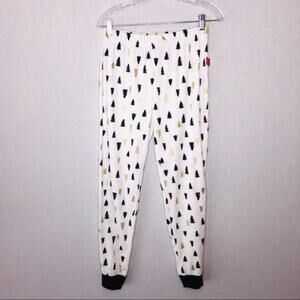 Family Pajamas Women's Tree-Print pajama pants White/clack/gold XS